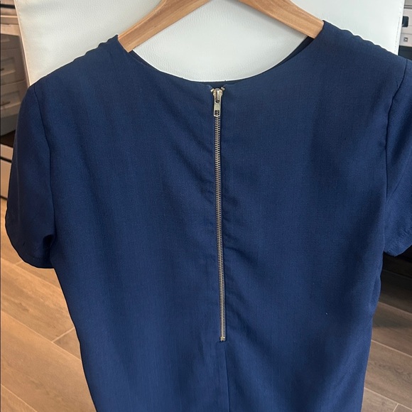 Lulu’s Shift And Shout Navy Short Sleeve Mini Dress Size Small - Picture 7 of 16